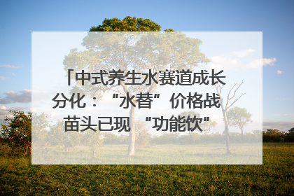 中式养生水赛道成长分化：“水替”价格战苗头已现 “功能饮”价高市场难打开｜中药大健康赛道迭变