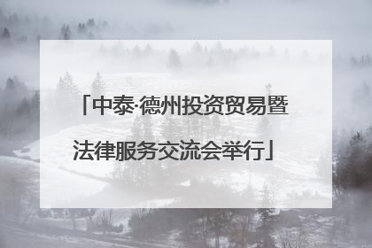 中泰·德州投资贸易暨法律服务交流会举行