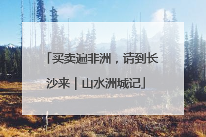 买卖遍非洲，请到长沙来｜山水洲城记