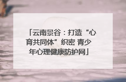 云南景谷：打造“心育共同体”织密 青少年心理健康防护网