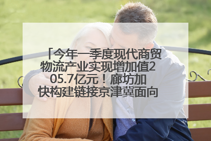 今年一季度现代商贸物流产业实现增加值205.7亿元！廊坊加快构建链接京津冀面向全世界的物流通道