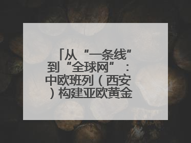从“一条线”到“全球网”：中欧班列（西安）构建亚欧黄金物流大通道