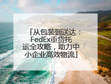 从包装到送达：FedEx重货托运全攻略，助力中小企业高效物流