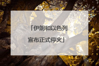 伊朗和以色列宣布正式停火