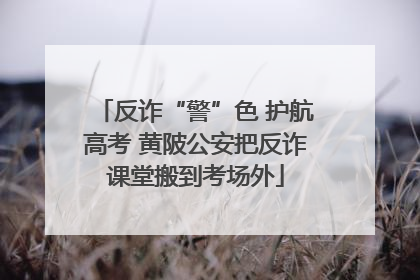 反诈“警”色 护航高考 黄陂公安把反诈课堂搬到考场外