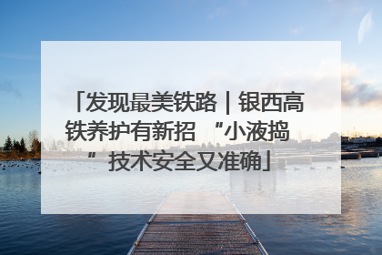 发现最美铁路｜银西高铁养护有新招 “小液捣”技术安全又准确