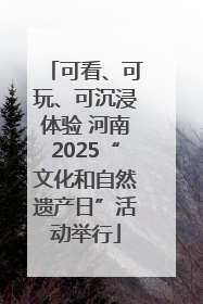 可看、可玩、可沉浸体验 河南2025“文化和自然遗产日”活动举行