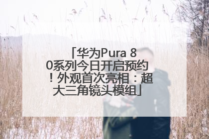 华为Pura 80系列今日开启预约！外观首次亮相：超大三角镜头模组