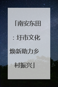 南安东田：圩市文化焕新助力乡村振兴