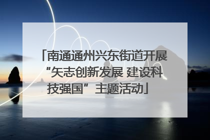 南通通州兴东街道开展“矢志创新发展 建设科技强国”主题活动