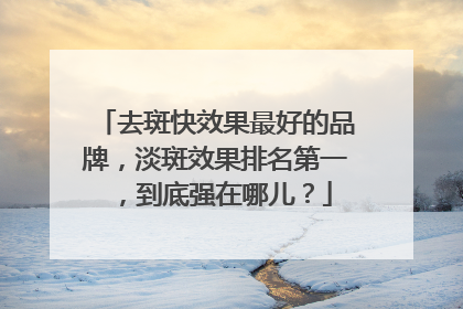 去斑快效果最好的品牌，淡斑效果排名第一，到底强在哪儿？