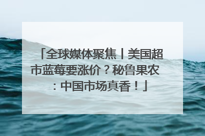 全球媒体聚焦丨美国超市蓝莓要涨价？秘鲁果农：中国市场真香！