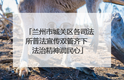 兰州市城关区各司法所普法宣传双管齐下 法治精神润民心