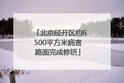 北京经开区约6500平方米病害路面完成修缮
