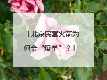 北京民营火箭为何会“爆单”？