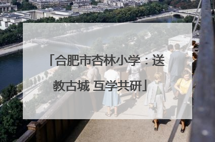 合肥市杏林小学：送教古城 互学共研