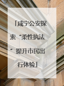 咸宁公安探索“柔性执法”提升市民出行体验
