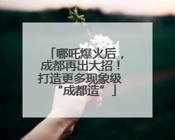 哪吒爆火后，成都再出大招！打造更多现象级“成都造”