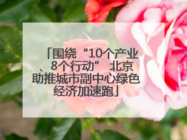 围绕“10个产业、8个行动” 北京助推城市副中心绿色经济加速跑
