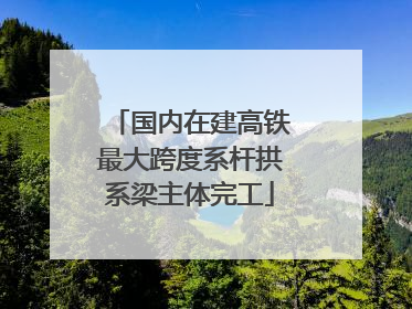 国内在建高铁最大跨度系杆拱系梁主体完工