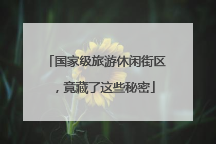 国家级旅游休闲街区，竟藏了这些秘密