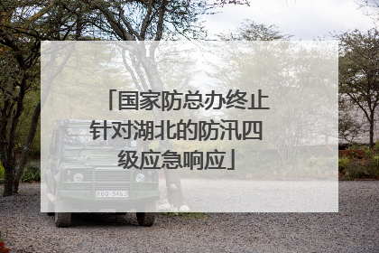 国家防总办终止针对湖北的防汛四级应急响应