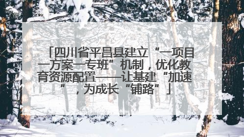 四川省平昌县建立“一项目一方案一专班”机制，优化教育资源配置——让基建“加速”，为成长“铺路”