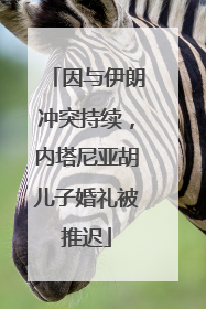 因与伊朗冲突持续，内塔尼亚胡儿子婚礼被推迟