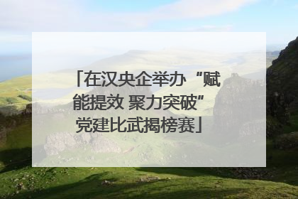 在汉央企举办“赋能提效 聚力突破”党建比武揭榜赛