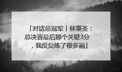 对话总冠军丨林秉圣：总决赛最后那个关键3分，我反复练了很多遍