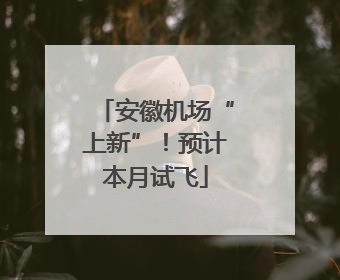 安徽机场“上新”！预计本月试飞