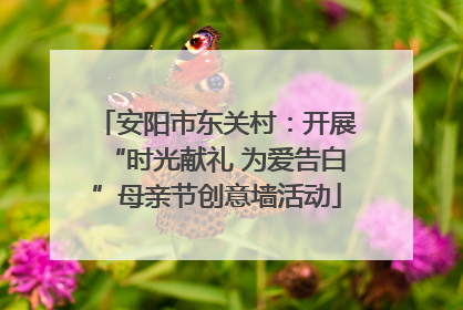 安阳市东关村：开展“时光献礼 为爱告白”母亲节创意墙活动