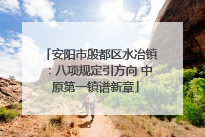 安阳市殷都区水冶镇：八项规定引方向 中原第一镇谱新章