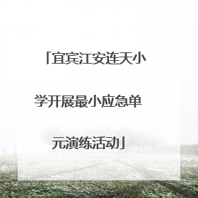 宜宾江安连天小学开展最小应急单元演练活动