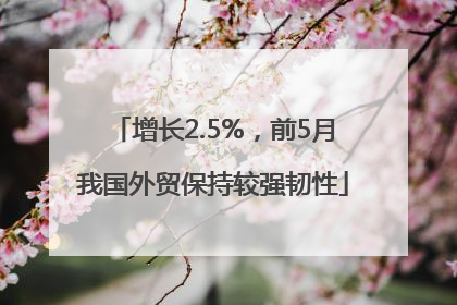 增长2.5%，前5月我国外贸保持较强韧性