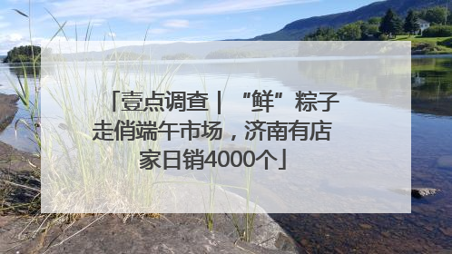 壹点调查｜“鲜”粽子走俏端午市场，济南有店家日销4000个