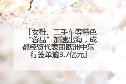 女鞋、二手车等特色“蓉品”加速出海，成都经贸代表团欧洲中东行签单逾3.7亿元