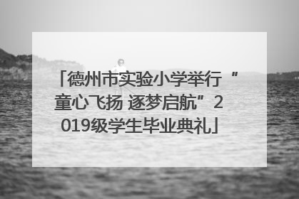 德州市实验小学举行“童心飞扬 逐梦启航”2019级学生毕业典礼