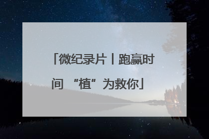 微纪录片丨跑赢时间 “植”为救你