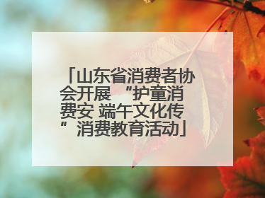 山东省消费者协会开展 “护童消费安 端午文化传”消费教育活动