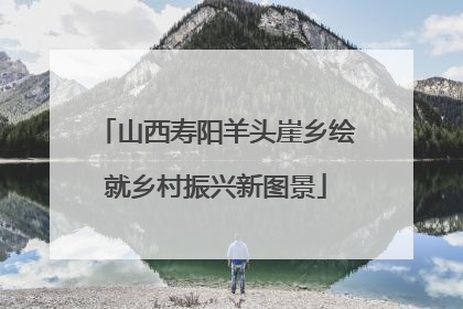 山西寿阳羊头崖乡绘就乡村振兴新图景