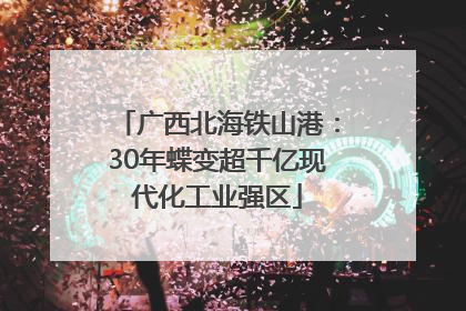 广西北海铁山港：30年蝶变超千亿现代化工业强区