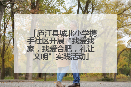 庐江县城北小学携手社区开展“我爱我家，我爱合肥，礼让文明”实践活动