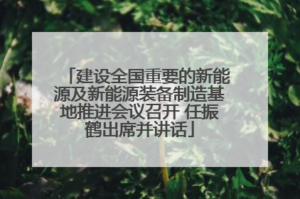 建设全国重要的新能源及新能源装备制造基地推进会议召开 任振鹤出席并讲话