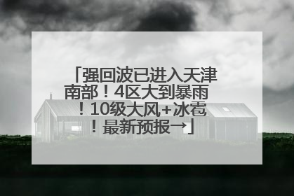 强回波已进入天津南部！4区大到暴雨！10级大风+冰雹！最新预报→