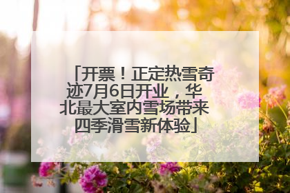 开票！正定热雪奇迹7月6日开业，华北最大室内雪场带来四季滑雪新体验