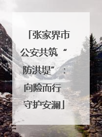 张家界市公安共筑“防洪堤”：向险而行 守护安澜