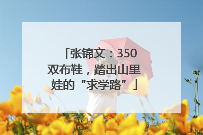 张锦文：350双布鞋，踏出山里娃的“求学路”