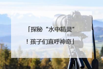 探秘“水中精灵”！孩子们直呼神奇