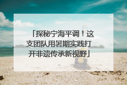 探秘宁海平调！这支团队用暑期实践打开非遗传承新视野